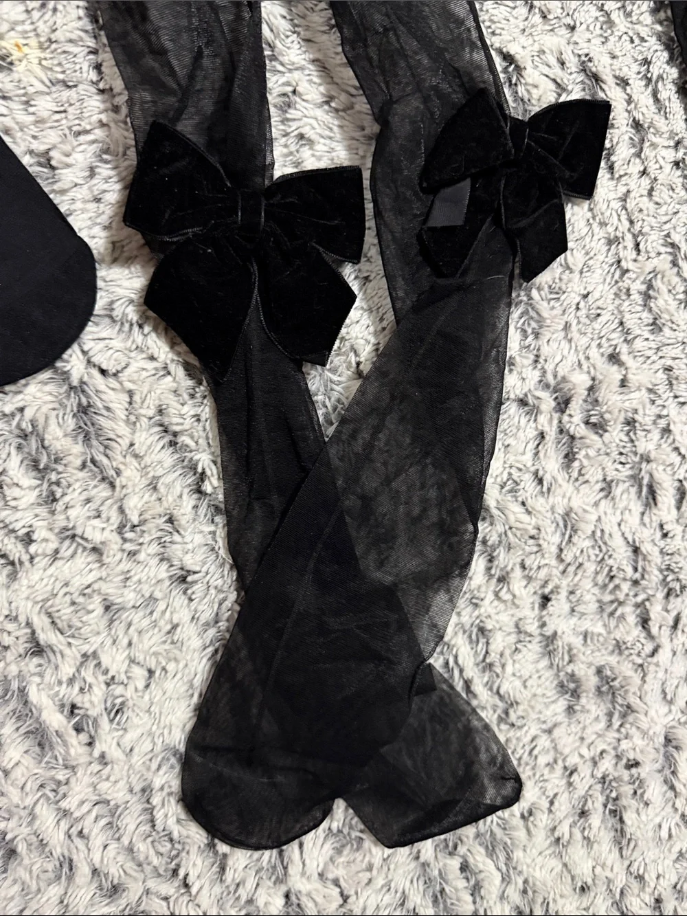 Pack of Women's Black Patterned & Embellished Tights